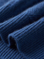 Lanly Cashmere Diamond-Stitch Crew - Premium Mongolia Cashmere