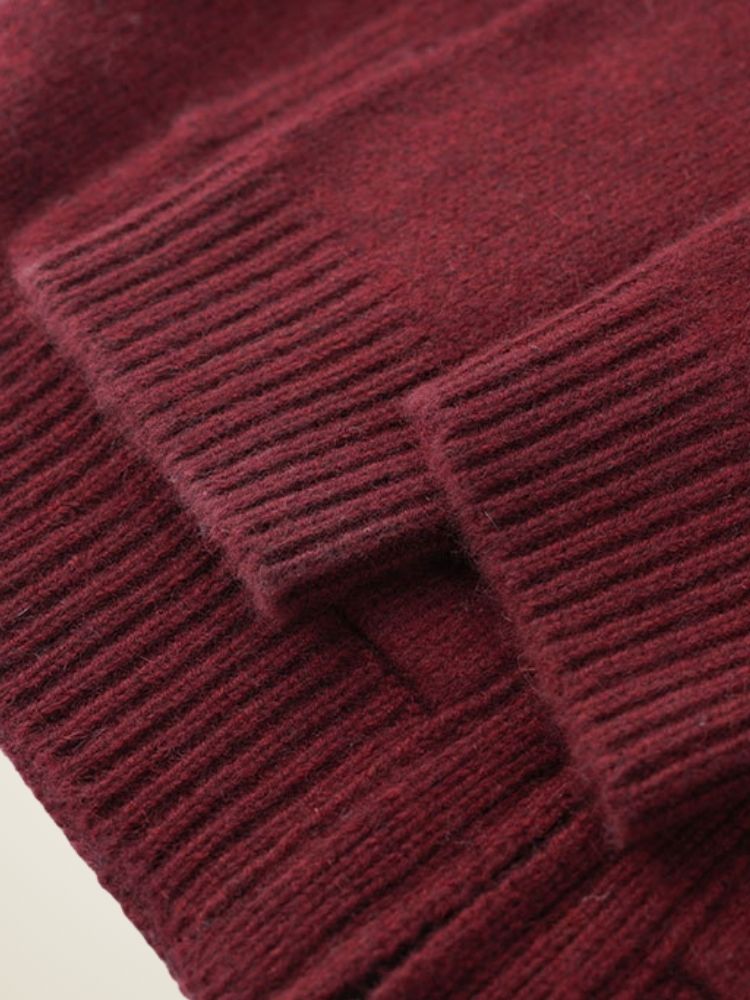 Lanly Cashmere Fair Isle Gift Set - Festive Red Premium Mongolia Cashmere