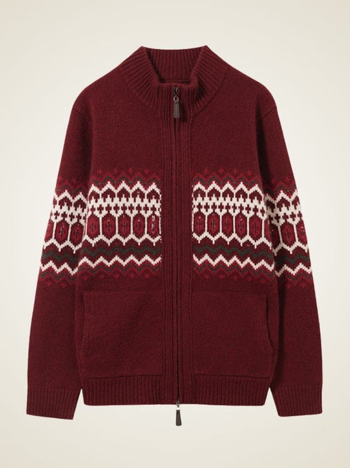 Lanly Cashmere Fair cardigan - Festive Red Premium Mongolia Cashmere