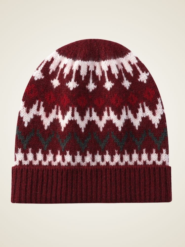 Lanly Cashmere Fair hat - Festive Red Premium Mongolia Cashmere