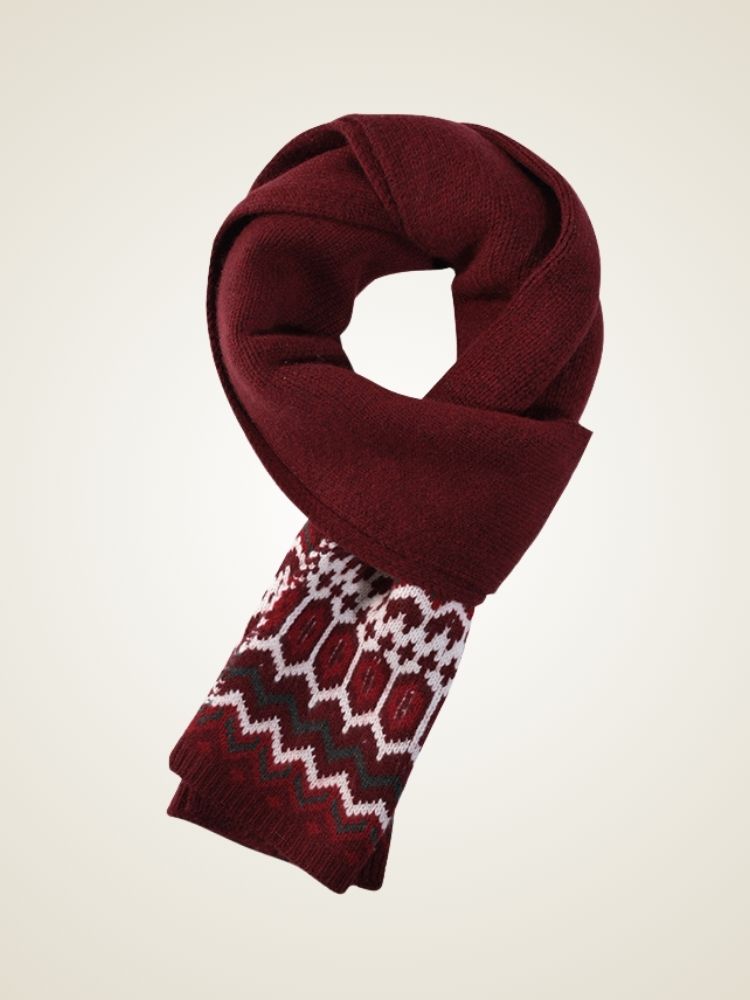 Lanly Cashmere Fair sacrf - Festive Red Premium Mongolia Cashmere
