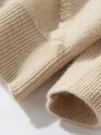 Lanly Cashmere Fringe Trim Sweater - Mongolia Cashmere Crewneck Knit
