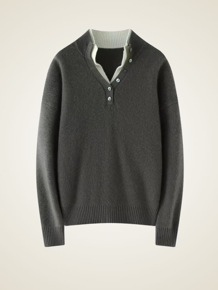 Lanly Cashmere Henley Jumper