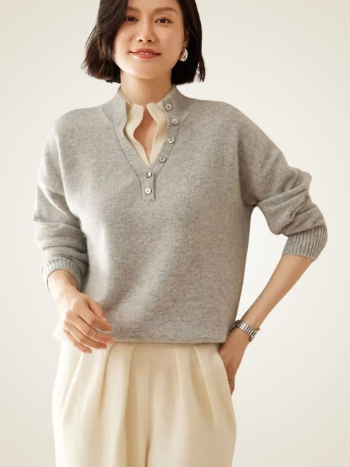 Lanly Cashmere Henley Jumper