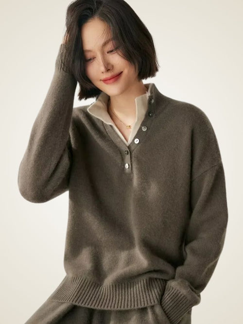Lanly Cashmere Henley Jumper