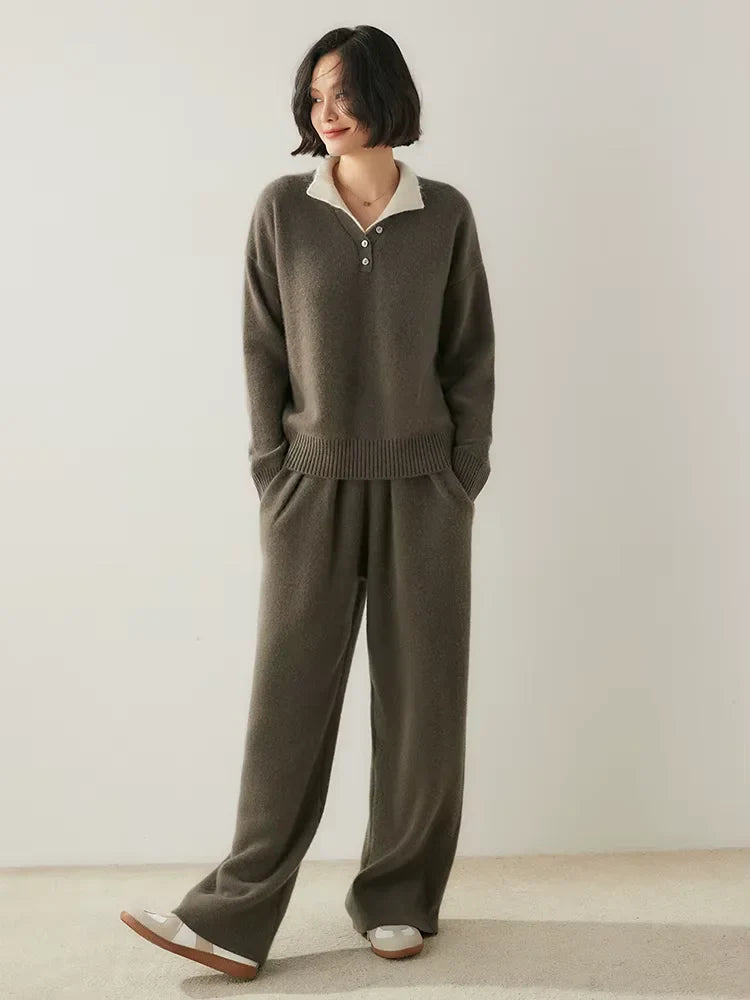 Lanly Cashmere Henley Jumper