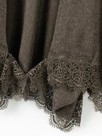Lanly Cashmere Lace Shawl - Mongolia Open Front Cardigan Cape