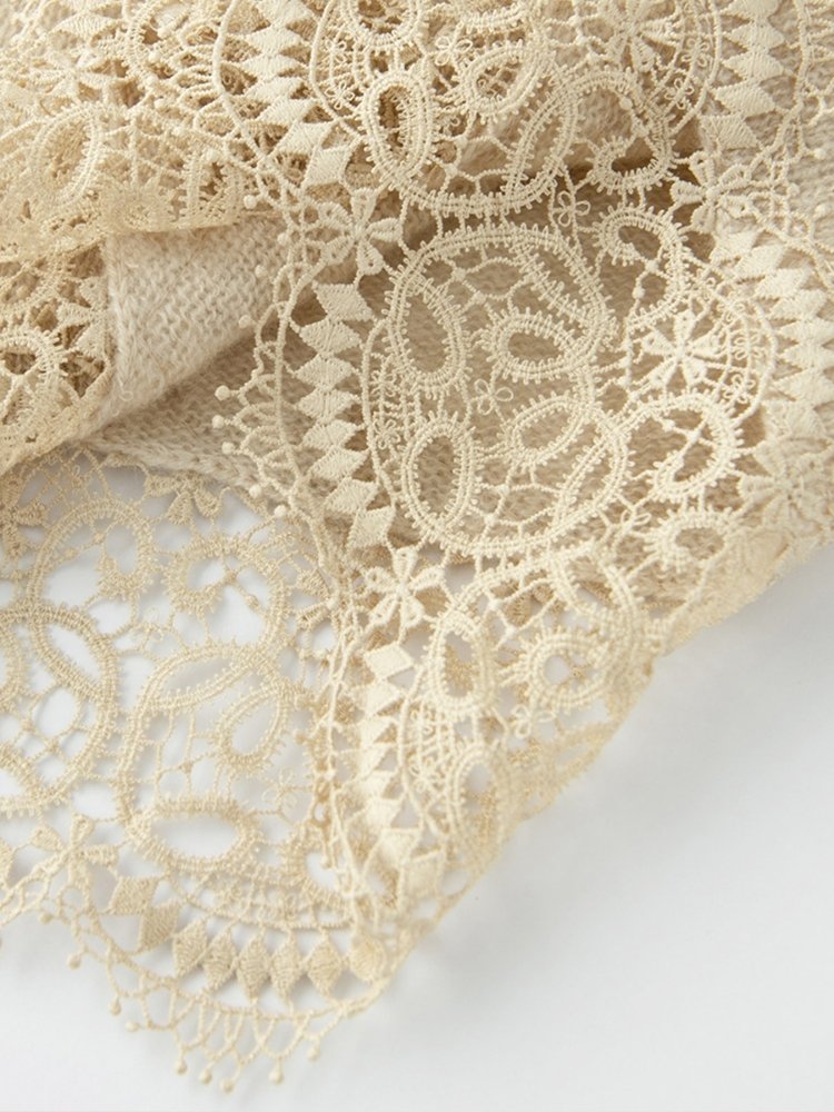 Lanly Cashmere Lace Shawl - Mongolia Open Front Cardigan Cape
