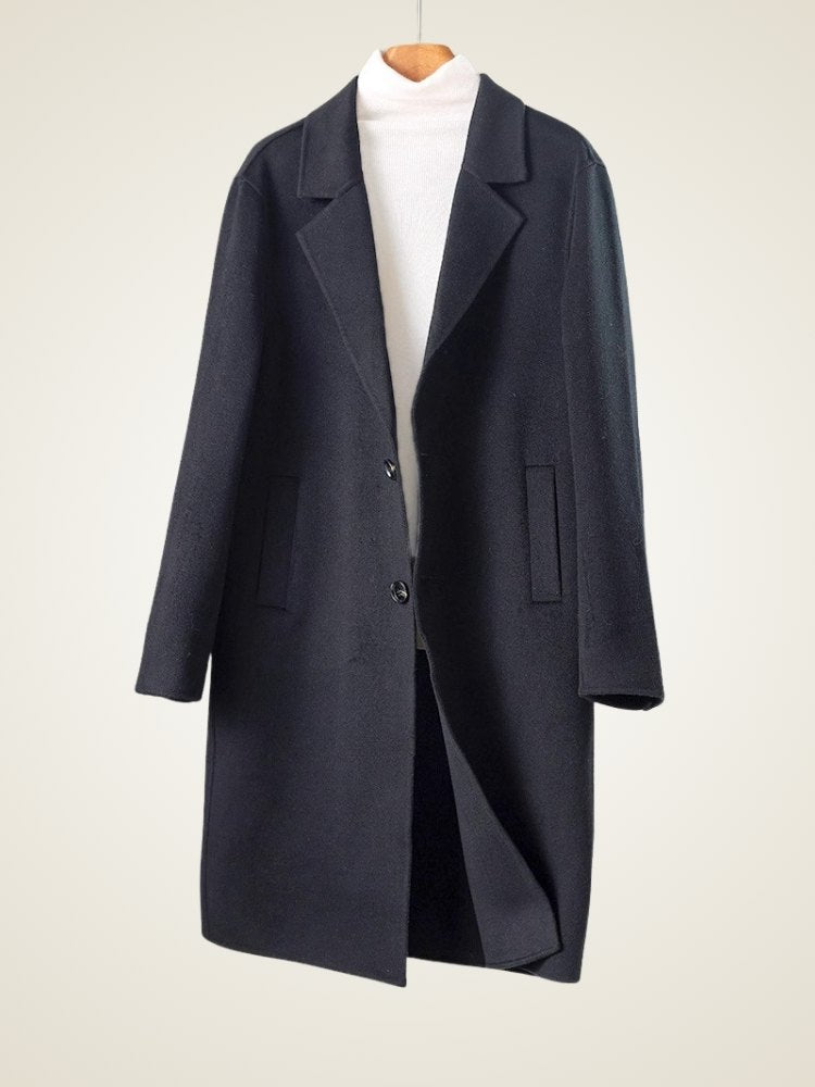 Lanly Cashmere Long Overcoat - 100% Pure Cashmere Men's Trench