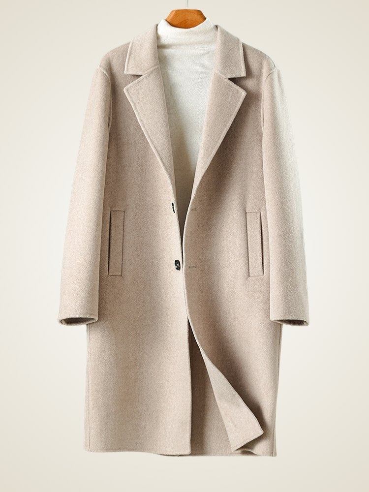 Lanly Cashmere Long Overcoat - 100% Pure Cashmere Men's Trench