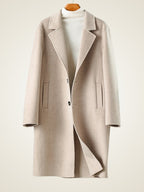 Lanly Cashmere Long Overcoat - 100% Pure Cashmere Men's Trench