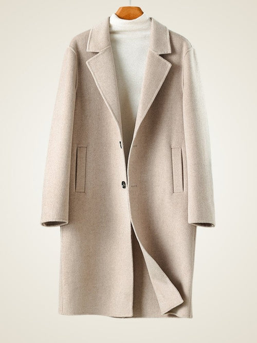 Lanly Cashmere Long Overcoat - 100% Pure Cashmere Men's Trench