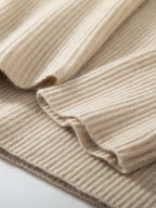 Lanly Cashmere Mock Neck Sweater - Premium Mongolia Ribbed Knit