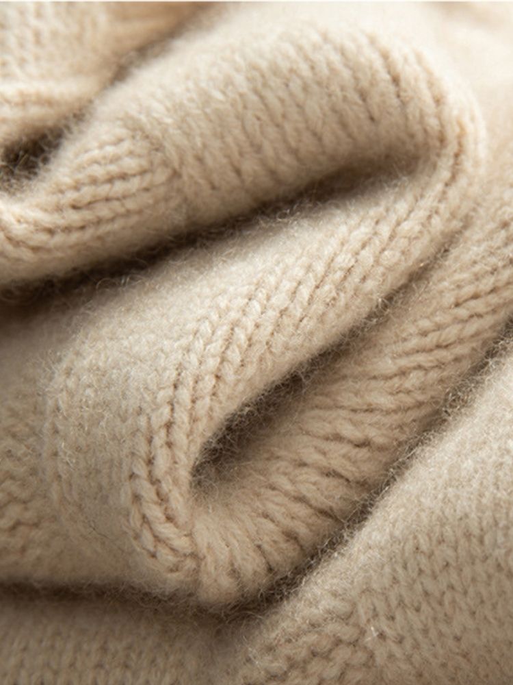 Lanly Cashmere Oversized Cable Sweater - Premium Mongolia Chunky Knit