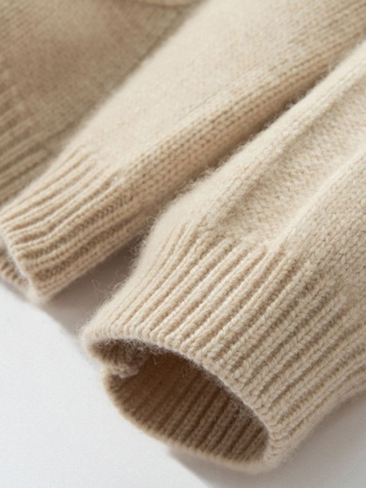 Lanly Cashmere Oversized Cable Sweater - Premium Mongolia Chunky Knit