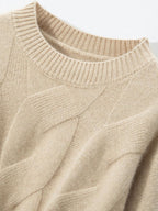 Lanly Cashmere Oversized Cable Sweater - Premium Mongolia Chunky Knit