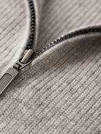 Lanly Cashmere Quarter-Zip Mock Neck Sweater - Mongolia Cashmere Pullover