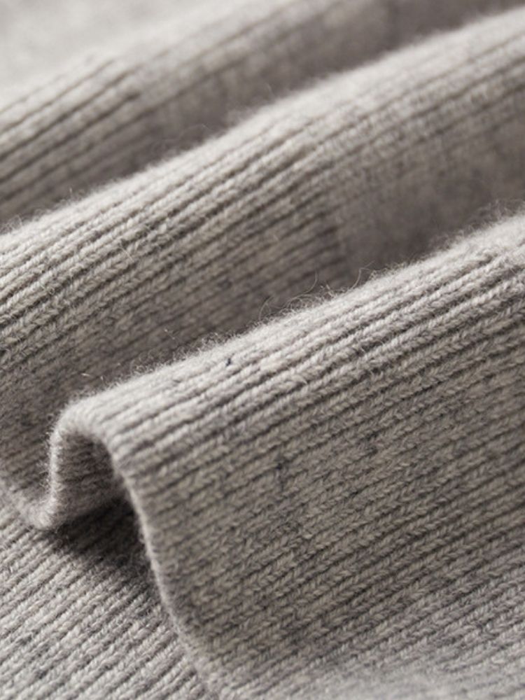 Lanly Cashmere Quarter-Zip Mock Neck Sweater - Mongolia Cashmere Pullover