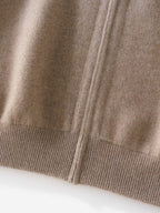 Lanly Cashmere Reversible Zip Cardigan - Thick Mongolia Cashmere Jacket