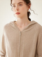 Lanly Cashmere Sailor Collar Zip Sweater - Mongolia Cashmere Jacket
