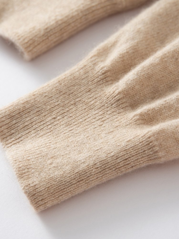 Lanly Cashmere Shawl Collar Sweater - Mongolia V-Neck Pullover