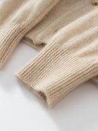 Lanly Cashmere Split-Neck Cardigan - Mongolia Raglan Sweater
