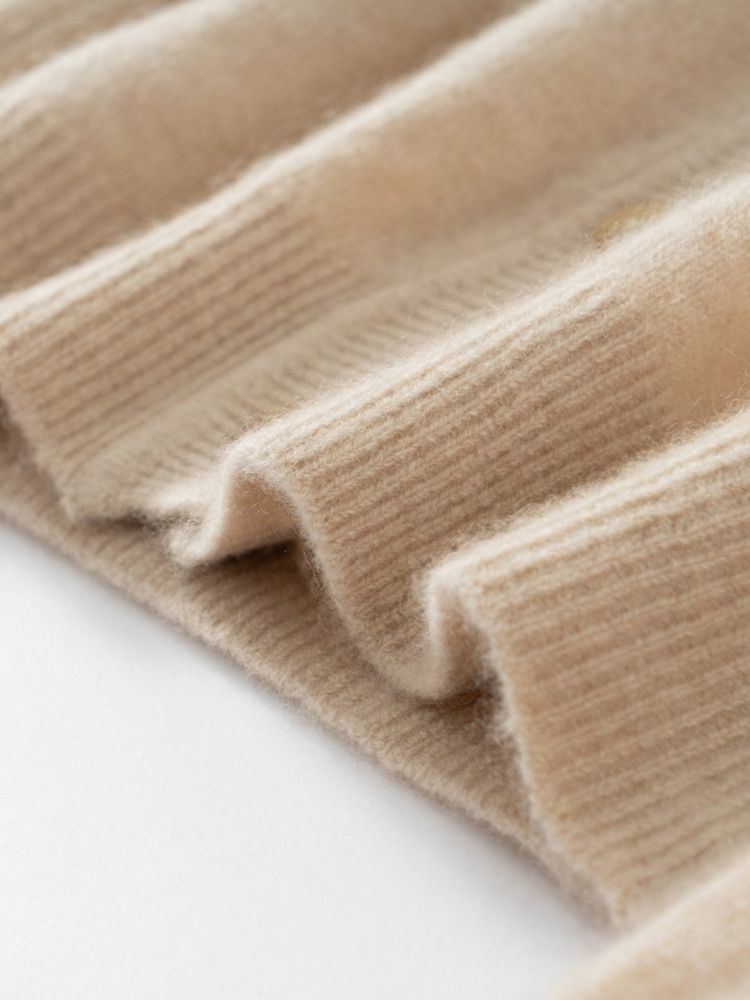 Lanly Cashmere Split-Neck Cardigan - Mongolia Raglan Sweater