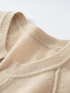 Lanly Cashmere Split-Neck Cardigan - Mongolia Raglan Sweater