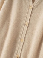 Lanly Cashmere Split-Neck Cardigan - Mongolia Raglan Sweater