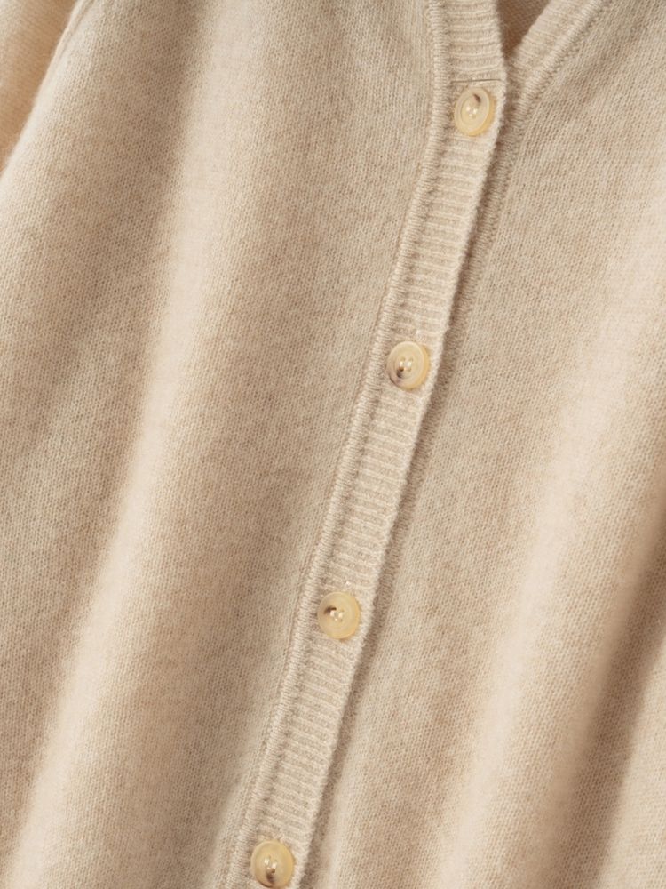 Lanly Cashmere Split-Neck Cardigan - Mongolia Raglan Sweater