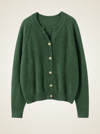 Lanly Cashmere Split-Neck Cardigan - Mongolia Raglan Sweater