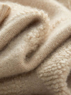 Lanly Cashmere Textured Knit Sweater - Mongolia Cashmere Crewneck