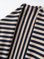 Lanly Cashmere Triangle Scarf - Mongolia Striped Shawl Wrap