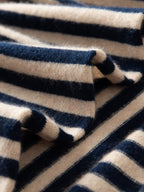 Lanly Cashmere Triangle Scarf - Mongolia Striped Shawl Wrap