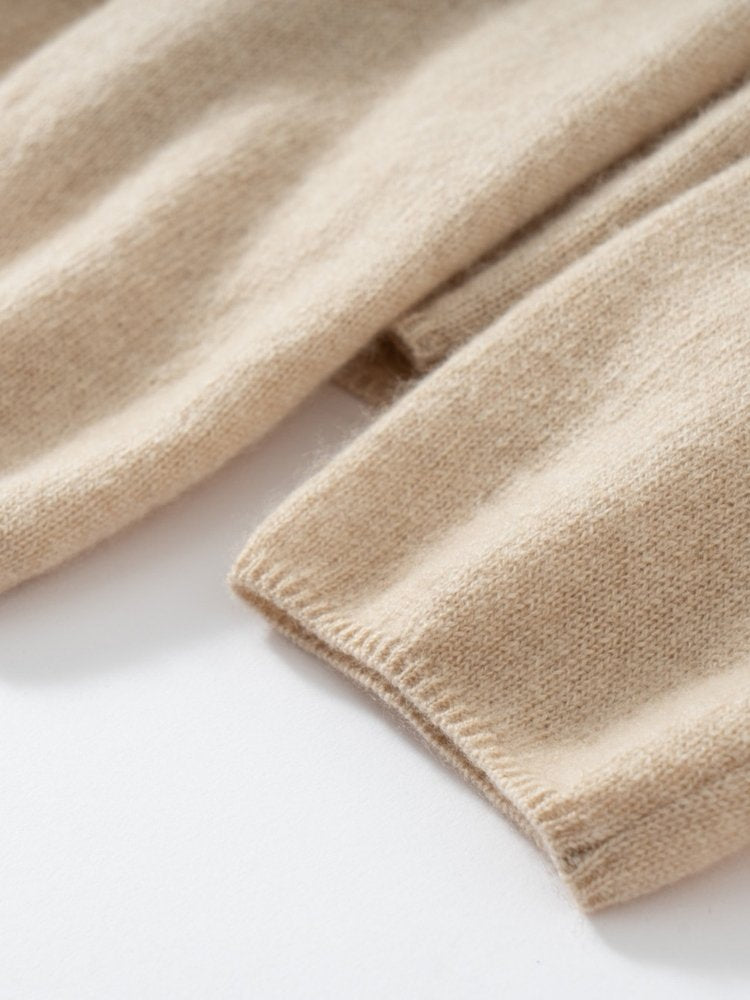 Lanly Cashmere Wrap Cardigan - Mongolia Open-Front Belted Jacket