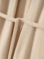 Lanly Cashmere Wrap Cardigan - Mongolia Open-Front Belted Jacket