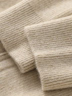 Lanly Cashmere Zip-Up Hoodie - Mongolia Plain Knit Cardigan