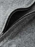 Lanly Cashmere Zip-Up Hoodie Jacket - Grey Mongolia Cashmere Cardigan