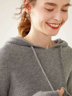 Lanlycashmere Cashmere Hoodie Pullover – Soft Luxury Knit Hooded Sweater