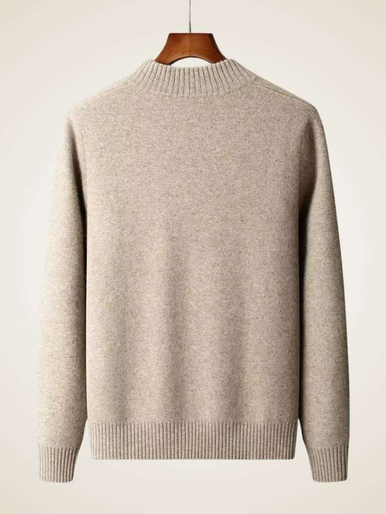 Lanlycashmere Men Crew Neck Cashmere Cardigan