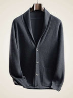 Lanlycashmere Men Shawl Collar Cashmere Cardigan