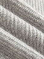Lanlycashmere Men’s Herringbone Crew Neck Cashmere Sweater