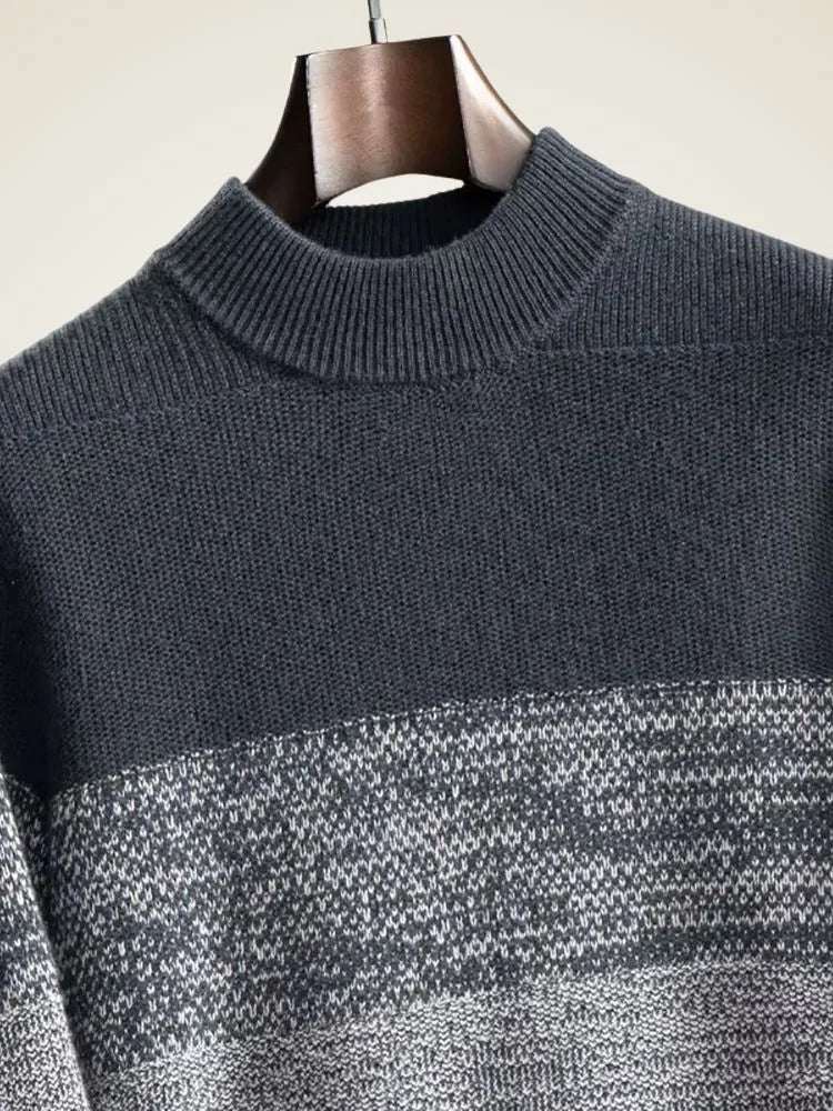 Lanlycashmere Men’s Mock Neck Cashmere Sweater