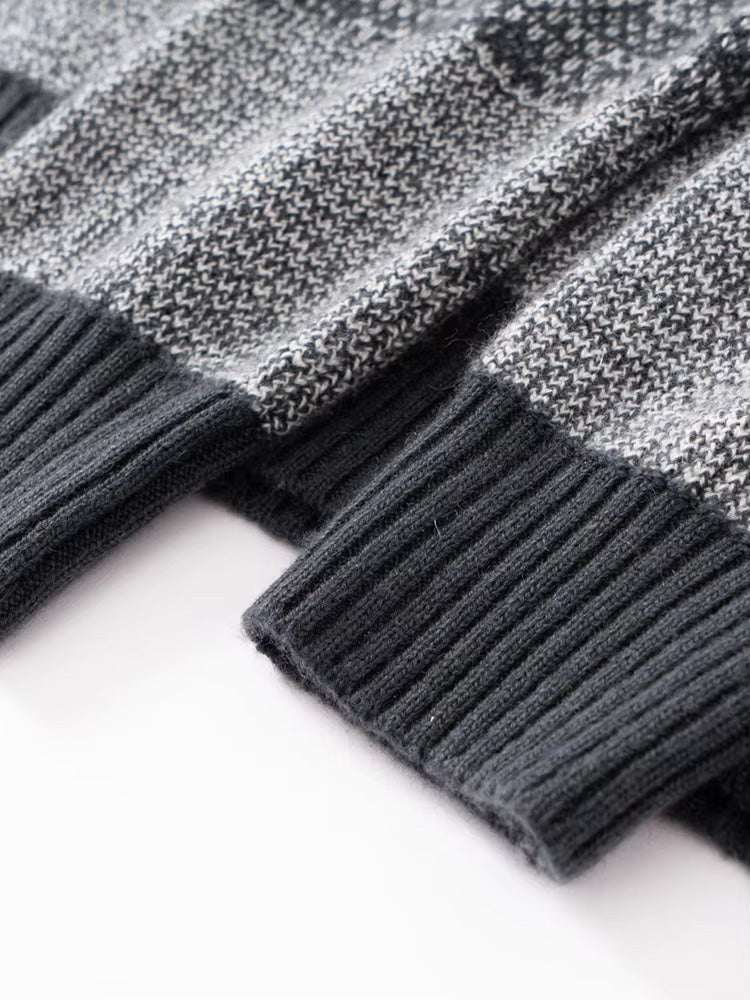 Lanlycashmere Men’s Mock Neck Cashmere Sweater
