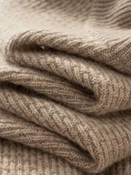 Lanlycashmere Men’s Textured Mock Neck Cashmere Sweater