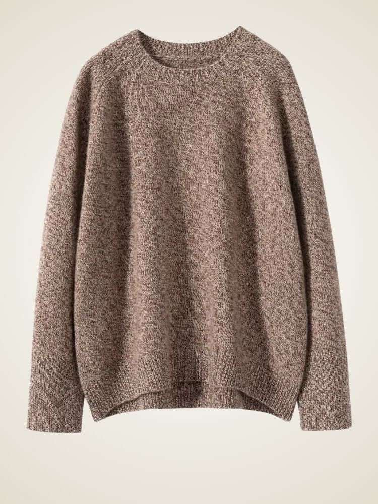 Lanlycashmere Women Crew Neck Cashmere Sweater 