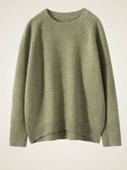 Lanlycashmere Women Crew Neck Cashmere Sweater 