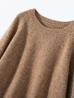 Lanlycashmere Women Crew Neck Cashmere Sweater 