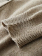 Lanlycashmere Women Faux Layered Cashmere Cardigan 