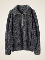 Lanlycashmere Women Half Zip Cashmere Sweater